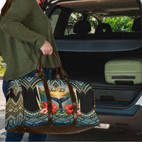 Personalized Masefau American Samoa Whale Travel Bag Polynesian Tribal Pattern Tropical Hibiscus TS04 - Polynesian Pride