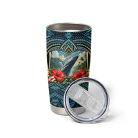 Personalized Masefau American Samoa Whale Tumbler Cup Polynesian Tribal Pattern Tropical Hibiscus TS04 - Polynesian Pride