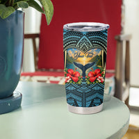Personalized Masefau American Samoa Whale Tumbler Cup Polynesian Tribal Pattern Tropical Hibiscus TS04 - Polynesian Pride