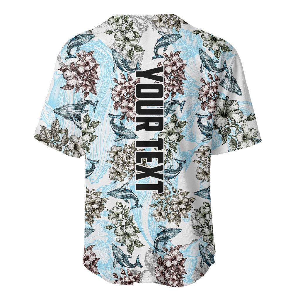 Personalized Masefau American Samoa Baseball Jersey Vintage Whale Hibiscus Ocean Waves TS04 - Polynesian Pride