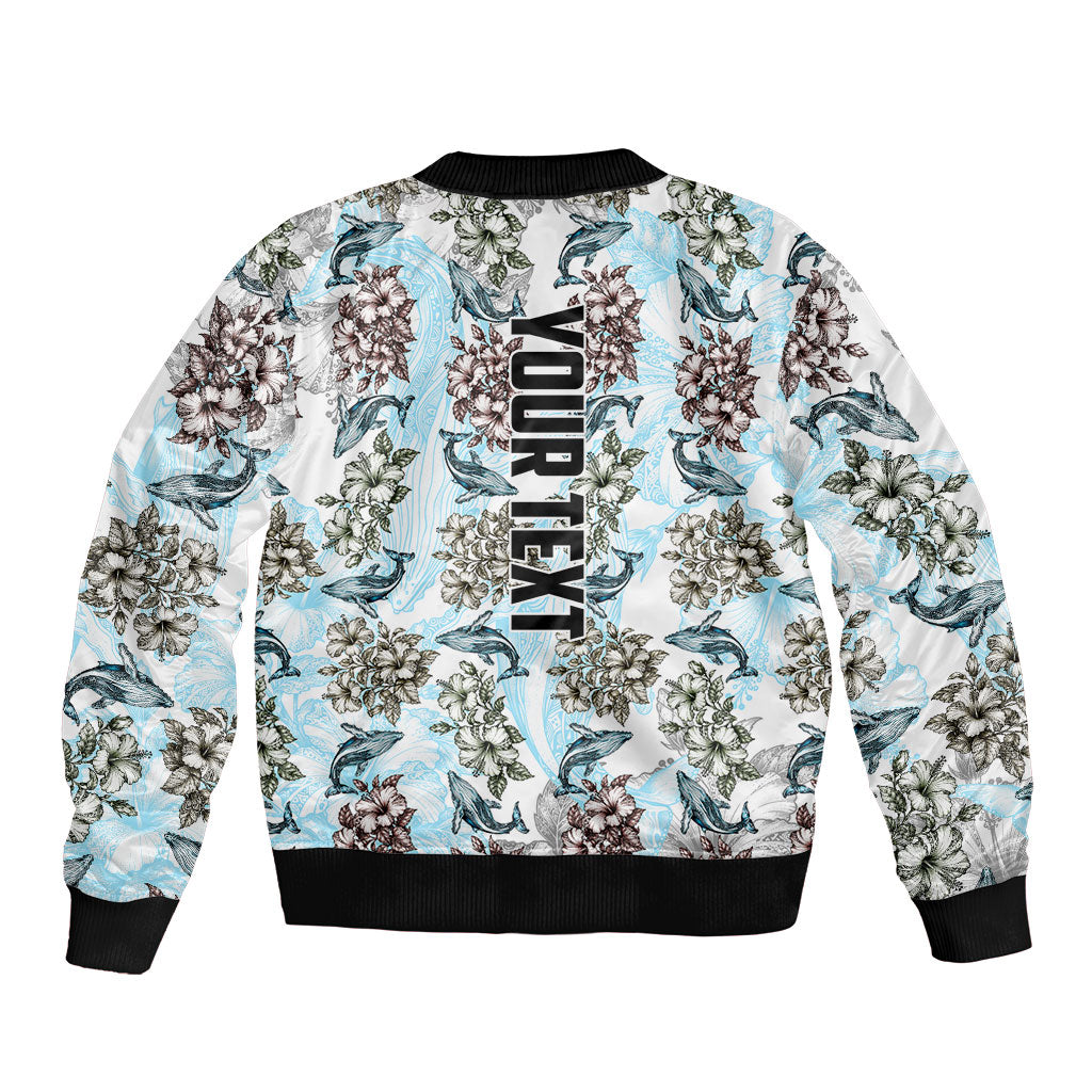 Personalized Masefau American Samoa Bomber Jacket Vintage Whale Hibiscus Ocean Waves TS04 - Polynesian Pride
