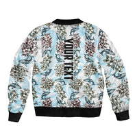 Personalized Masefau American Samoa Bomber Jacket Vintage Whale Hibiscus Ocean Waves TS04 - Polynesian Pride