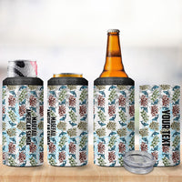 Personalized Masefau American Samoa 4 in 1 Can Cooler Tumbler Vintage Whale Hibiscus Ocean Waves TS04 - Polynesian Pride