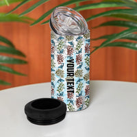 Personalized Masefau American Samoa 4 in 1 Can Cooler Tumbler Vintage Whale Hibiscus Ocean Waves TS04 - Polynesian Pride