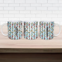 Personalized Masefau American Samoa Ceramic Mug Vintage Whale Hibiscus Ocean Waves TS04 - Polynesian Pride