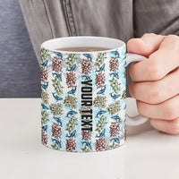 Personalized Masefau American Samoa Ceramic Mug Vintage Whale Hibiscus Ocean Waves TS04 - Polynesian Pride