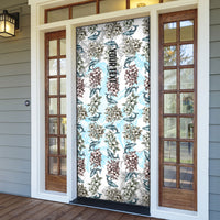 Personalized Masefau American Samoa Door Cover Vintage Whale Hibiscus Ocean Waves TS04 - Polynesian Pride