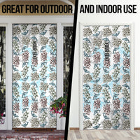 Personalized Masefau American Samoa Door Cover Vintage Whale Hibiscus Ocean Waves TS04 - Polynesian Pride