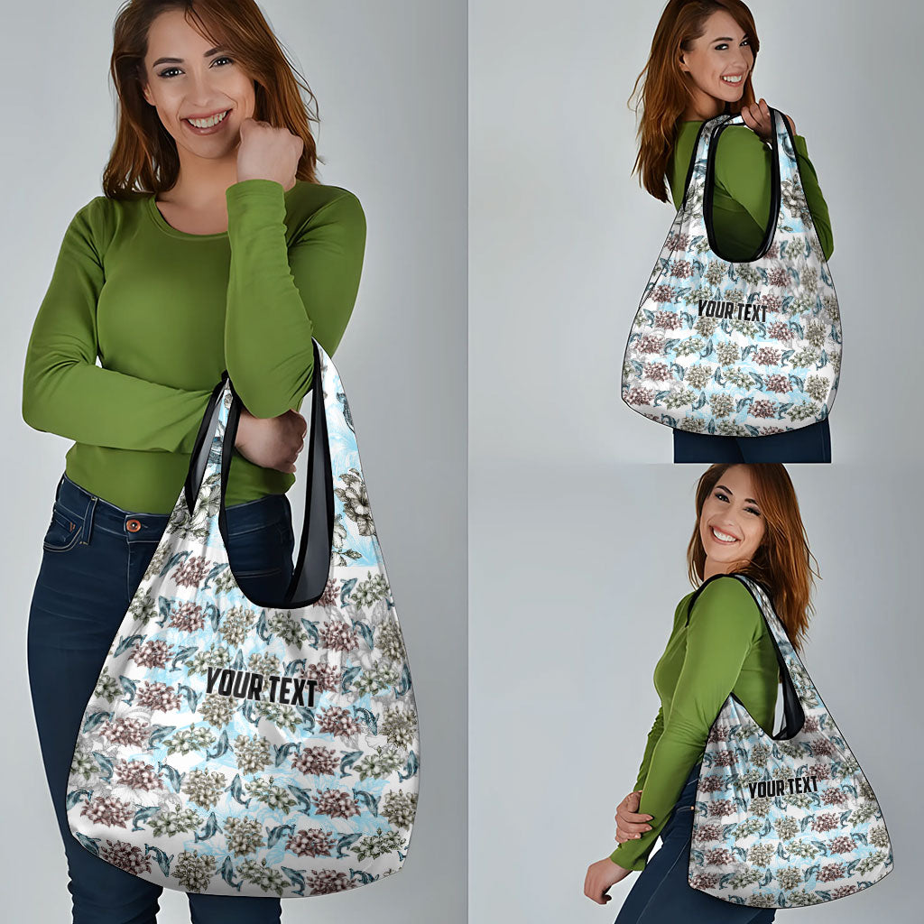 Personalized Masefau American Samoa Grocery Bag Vintage Whale Hibiscus Ocean Waves TS04 - Polynesian Pride