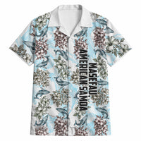 Personalized Masefau American Samoa Hawaiian Shirt Vintage Whale Hibiscus Ocean Waves TS04 White Blue - Polynesian Pride