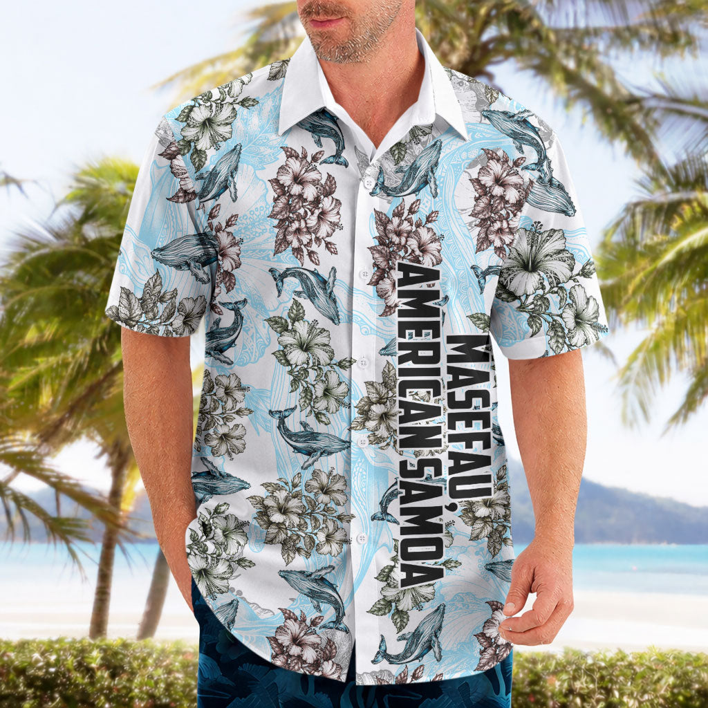 Personalized Masefau American Samoa Hawaiian Shirt Vintage Whale Hibiscus Ocean Waves TS04 - Polynesian Pride