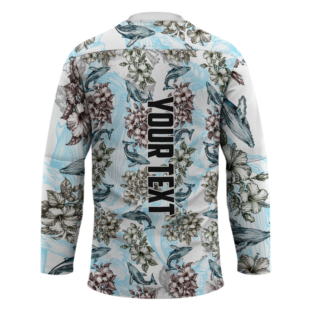 Personalized Masefau American Samoa Hockey Jersey Vintage Whale Hibiscus Ocean Waves TS04 - Polynesian Pride