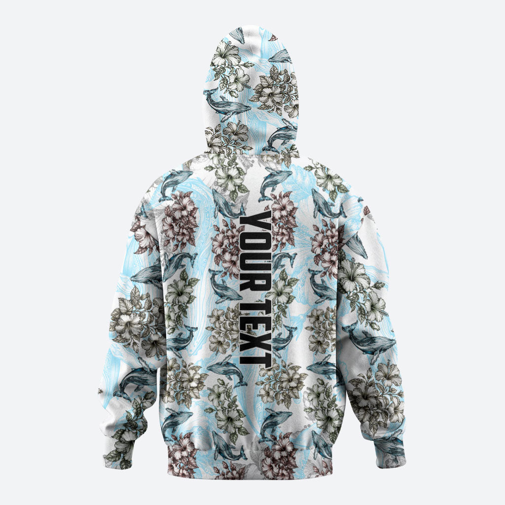 Personalized Masefau American Samoa Hoodie Vintage Whale Hibiscus Ocean Waves TS04 - Polynesian Pride