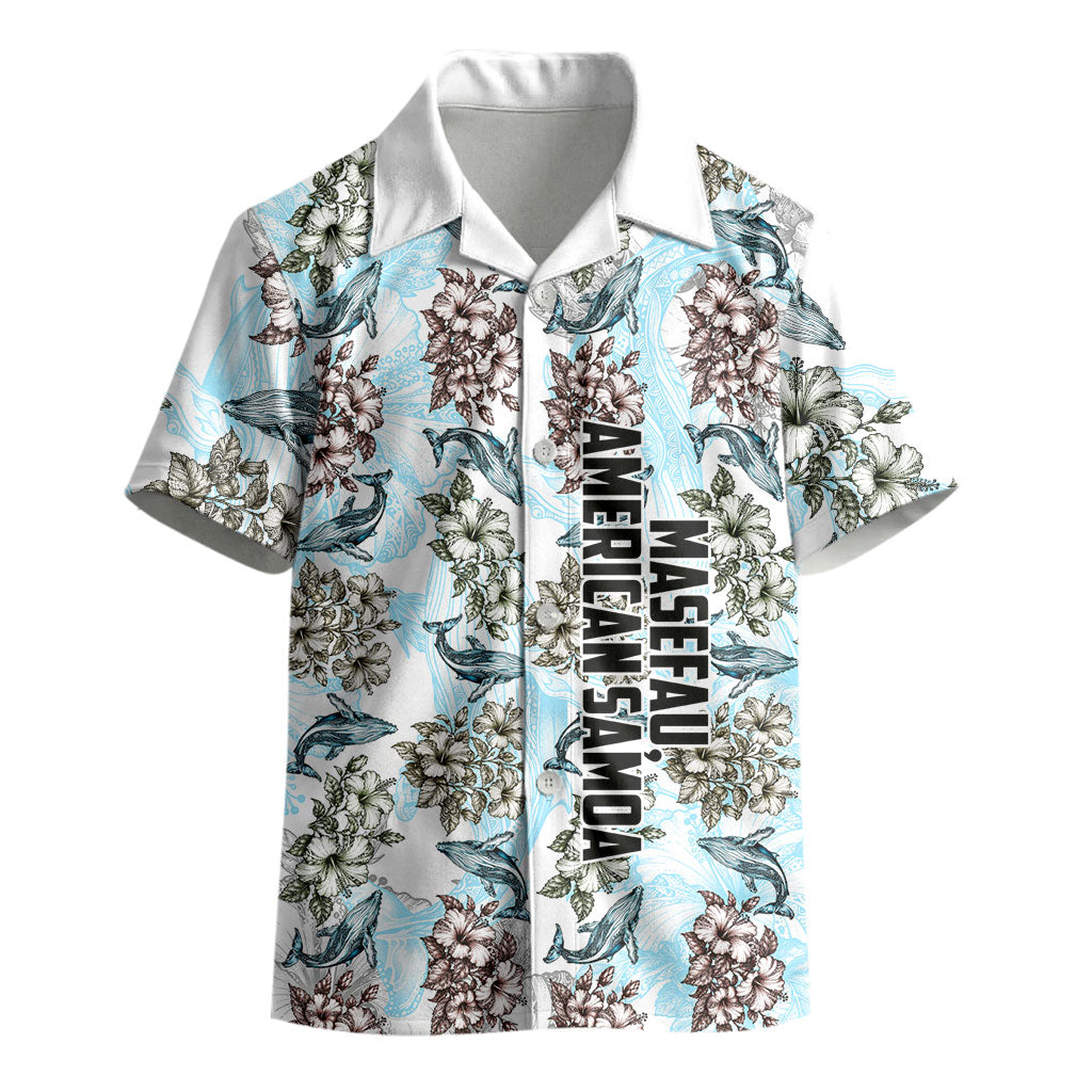 Personalized Masefau American Samoa Kid Hawaiian Shirt Vintage Whale Hibiscus Ocean Waves TS04 - Polynesian Pride