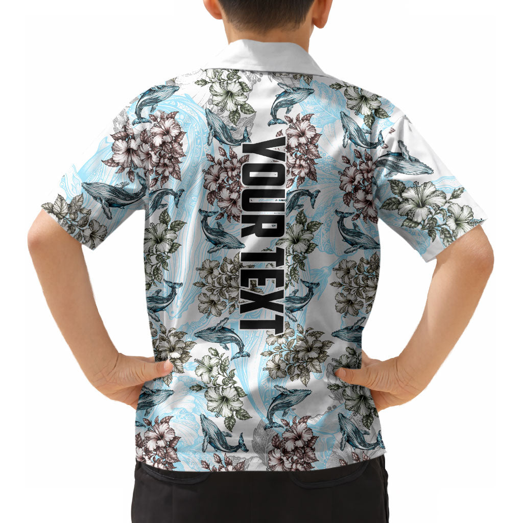 Personalized Masefau American Samoa Kid Hawaiian Shirt Vintage Whale Hibiscus Ocean Waves TS04 - Polynesian Pride