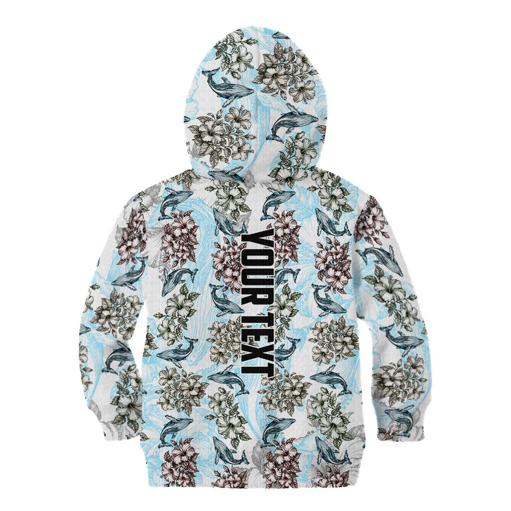 Personalized Masefau American Samoa Kid Hoodie Vintage Whale Hibiscus Ocean Waves TS04 - Polynesian Pride