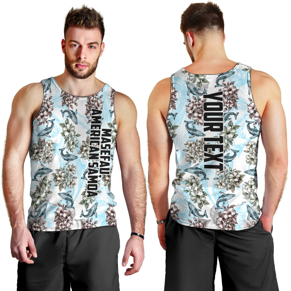 Personalized Masefau American Samoa Men Tank Top Vintage Whale Hibiscus Ocean Waves TS04 - Polynesian Pride