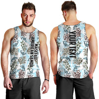 Personalized Masefau American Samoa Men Tank Top Vintage Whale Hibiscus Ocean Waves TS04 - Polynesian Pride