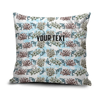 Personalized Masefau American Samoa Pillow Cover Vintage Whale Hibiscus Ocean Waves TS04 White Blue - Polynesian Pride