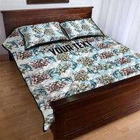 Personalized Masefau American Samoa Quilt Bed Set Vintage Whale Hibiscus Ocean Waves TS04 - Polynesian Pride