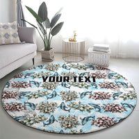 Personalized Masefau American Samoa Round Carpet Vintage Whale Hibiscus Ocean Waves TS04 - Polynesian Pride
