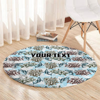 Personalized Masefau American Samoa Round Carpet Vintage Whale Hibiscus Ocean Waves TS04 - Polynesian Pride