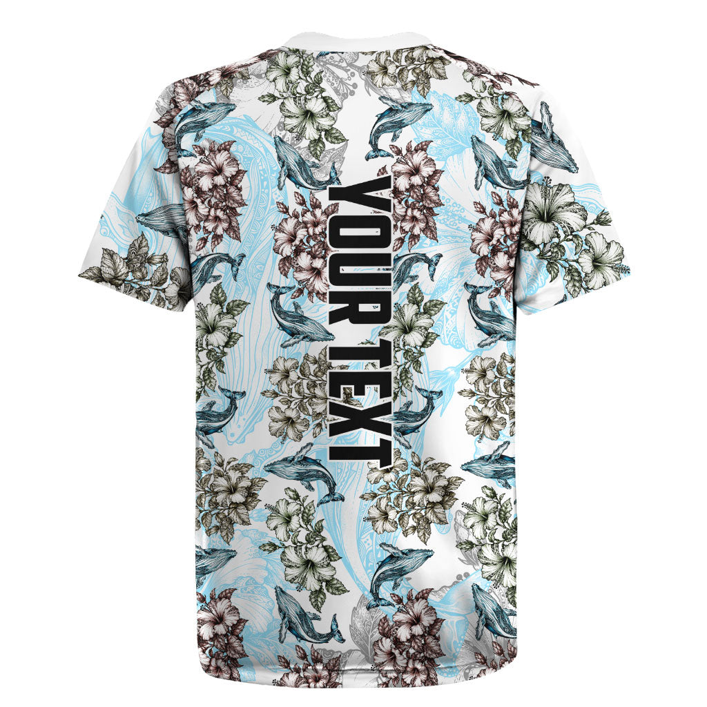 Personalized Masefau American Samoa Rugby Jersey Vintage Whale Hibiscus Ocean Waves TS04 - Polynesian Pride