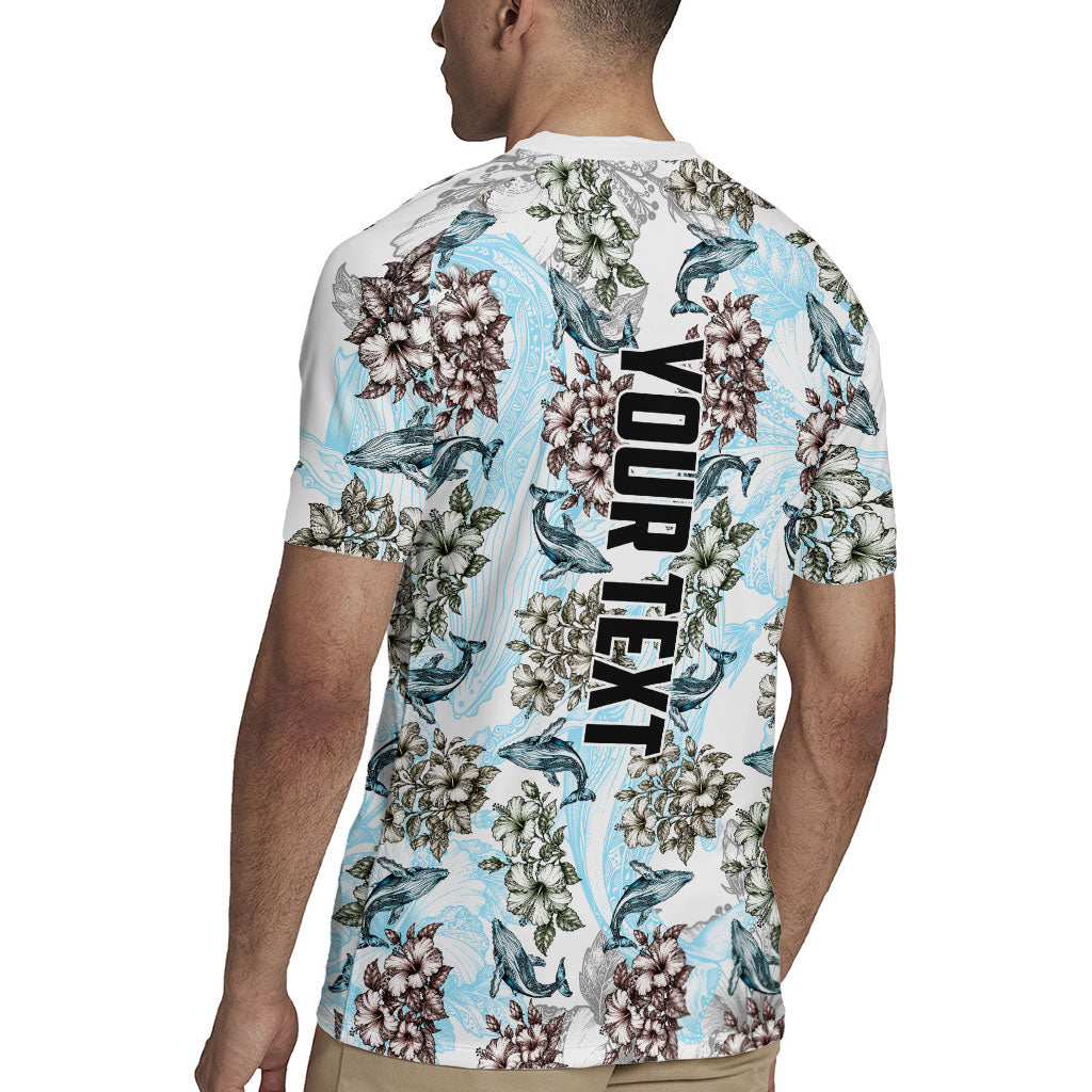 Personalized Masefau American Samoa Rugby Jersey Vintage Whale Hibiscus Ocean Waves TS04 - Polynesian Pride