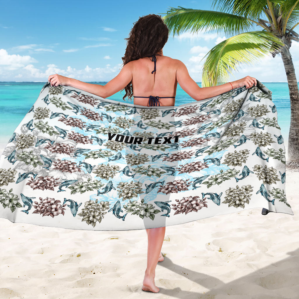 Personalized Masefau American Samoa Sarong Vintage Whale Hibiscus Ocean Waves TS04 - Polynesian Pride