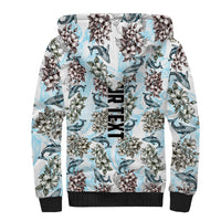 Personalized Masefau American Samoa Sherpa Hoodie Vintage Whale Hibiscus Ocean Waves TS04 - Polynesian Pride