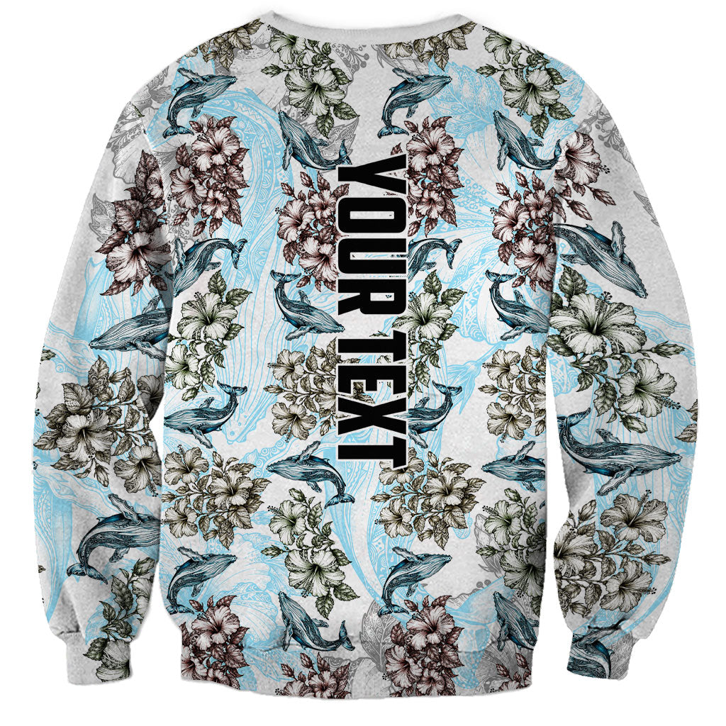 Personalized Masefau American Samoa Sweatshirt Vintage Whale Hibiscus Ocean Waves TS04 - Polynesian Pride
