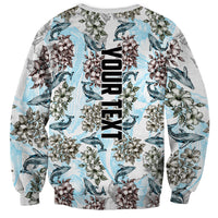 Personalized Masefau American Samoa Sweatshirt Vintage Whale Hibiscus Ocean Waves TS04 - Polynesian Pride