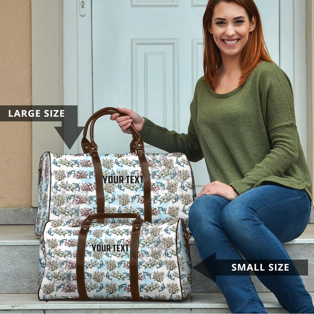 Personalized Masefau American Samoa Travel Bag Vintage Whale Hibiscus Ocean Waves TS04 - Polynesian Pride
