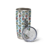 Personalized Masefau American Samoa Tumbler Cup Vintage Whale Hibiscus Ocean Waves TS04 - Polynesian Pride