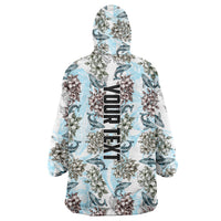 Personalized Masefau American Samoa Wearable Blanket Hoodie Vintage Whale Hibiscus Ocean Waves TS04 - Polynesian Pride