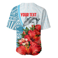 Personalized American Samoa Masefau Baseball Jersey Hibiscus Tropical Floral Whale Polynesian Tribal Pattern TS04 - Polynesian Pride