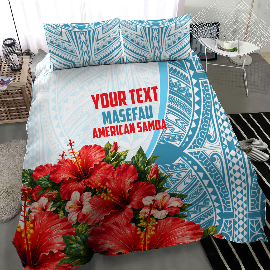 Personalized American Samoa Masefau Bedding Set Hibiscus Tropical Floral Whale Polynesian Tribal Pattern TS04 - Polynesian Pride