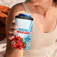 Personalized American Samoa Masefau 4 in 1 Can Cooler Tumbler Hibiscus Tropical Floral Whale Polynesian Tribal Pattern TS04 - Polynesian Pride