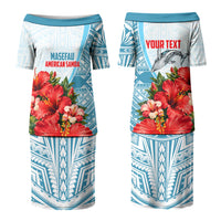 Personalized American Samoa Masefau Couples Matching Puletasi and Hawaiian Shirt Hibiscus Tropical Floral Whale Polynesian Tribal Pattern TS04 - Polynesian Pride