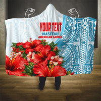Personalized American Samoa Masefau Hooded Blanket Hibiscus Tropical Floral Whale Polynesian Tribal Pattern TS04 - Polynesian Pride