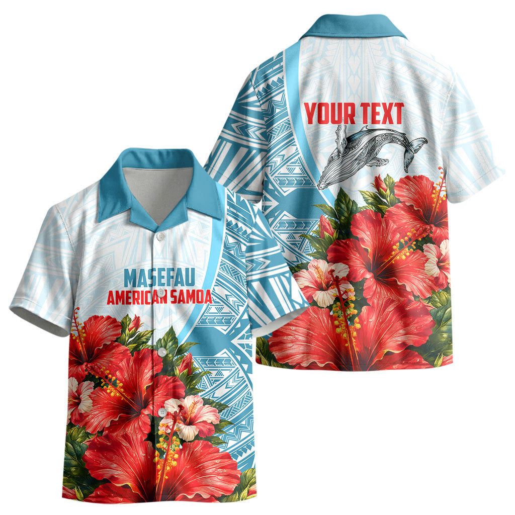 Personalized American Samoa Masefau Kid Hawaiian Shirt Hibiscus Tropical Floral Whale Polynesian Tribal Pattern TS04 - Polynesian Pride