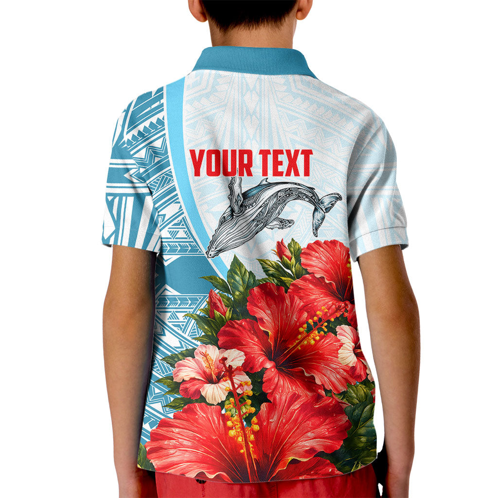 Personalized American Samoa Masefau Kid Polo Shirt Hibiscus Tropical Floral Whale Polynesian Tribal Pattern TS04 - Polynesian Pride