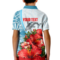 Personalized American Samoa Masefau Kid Polo Shirt Hibiscus Tropical Floral Whale Polynesian Tribal Pattern TS04 - Polynesian Pride