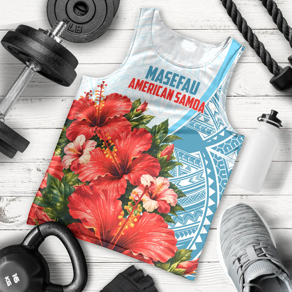 Personalized American Samoa Masefau Men Tank Top Hibiscus Tropical Floral Whale Polynesian Tribal Pattern TS04 - Polynesian Pride