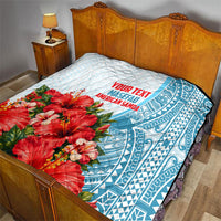 Personalized American Samoa Masefau Quilt Hibiscus Tropical Floral Whale Polynesian Tribal Pattern TS04 - Polynesian Pride