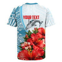 Personalized American Samoa Masefau Rugby Jersey Hibiscus Tropical Floral Whale Polynesian Tribal Pattern TS04 - Polynesian Pride