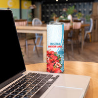 Personalized American Samoa Masefau Skinny Tumbler Hibiscus Tropical Floral Whale Polynesian Tribal Pattern TS04 - Polynesian Pride