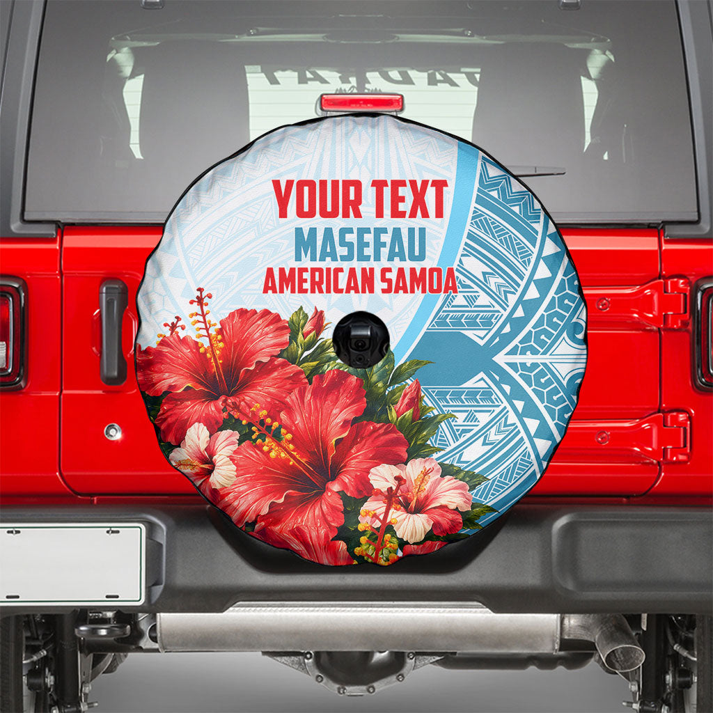 Personalized American Samoa Masefau Spare Tire Cover Hibiscus Tropical Floral Whale Polynesian Tribal Pattern TS04 - Polynesian Pride