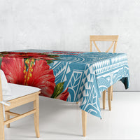 Personalized American Samoa Masefau Tablecloth Hibiscus Tropical Floral Whale Polynesian Tribal Pattern TS04 - Polynesian Pride