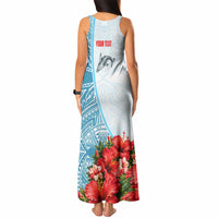 Personalized American Samoa Masefau Tank Maxi Dress Hibiscus Tropical Floral Whale Polynesian Tribal Pattern TS04 - Polynesian Pride